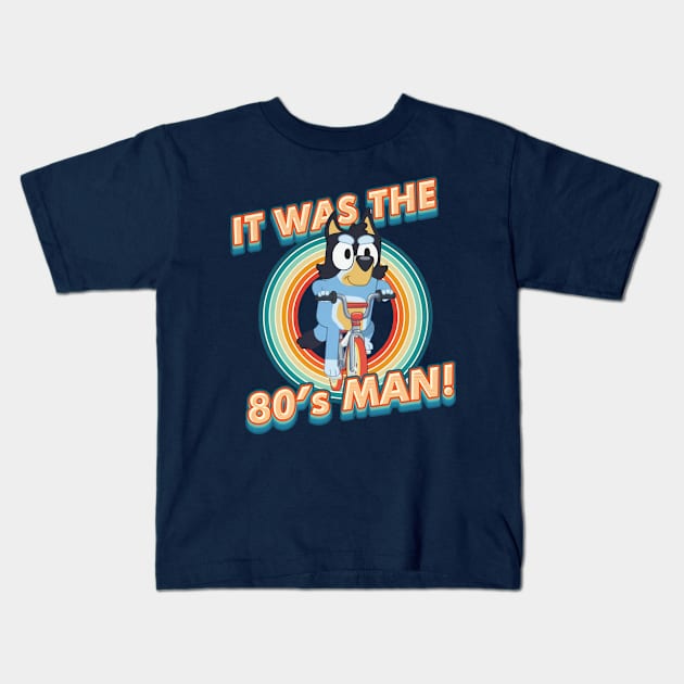 80's Man Kids T-Shirt by Stereoferment